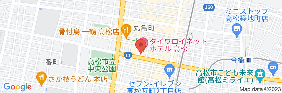 ダイワロイネットホテル高松の地図