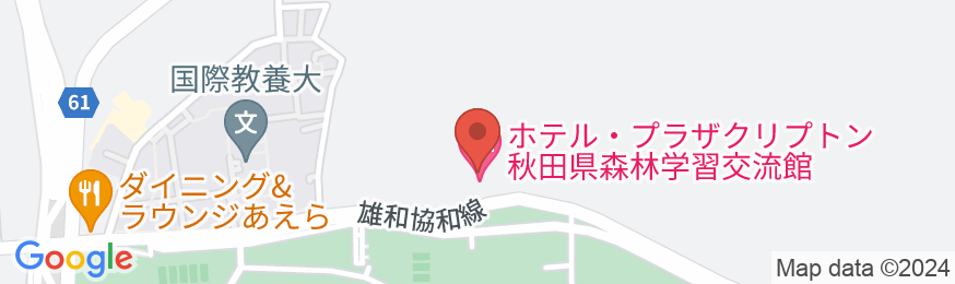 ホテル・プラザクリプトン(秋田県森林学習交流館)の地図