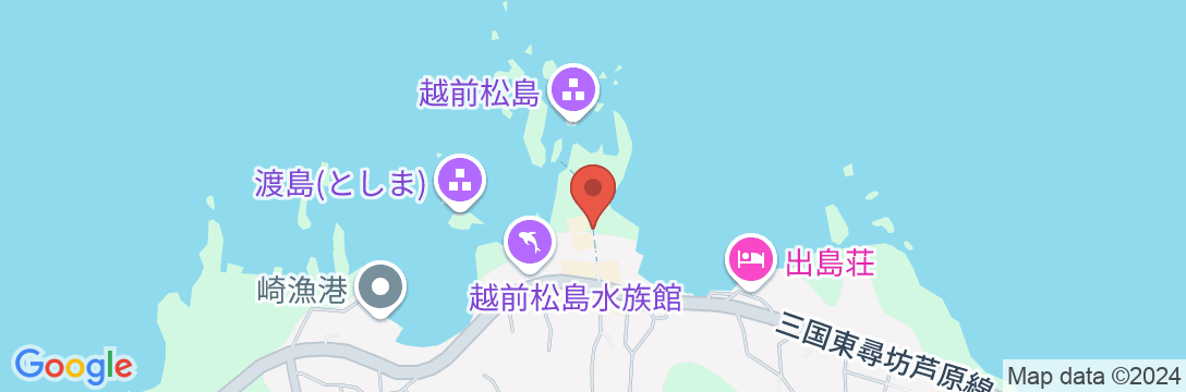 三国温泉 民宿やまでの地図