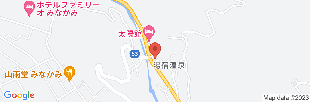 湯宿温泉 ゆじゅく 金田屋の地図