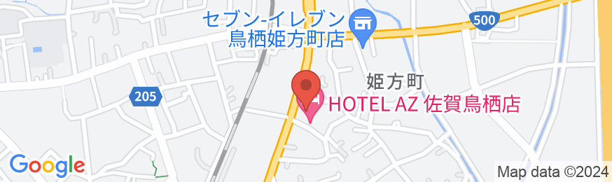 HOTEL AZ 佐賀鳥栖店の地図