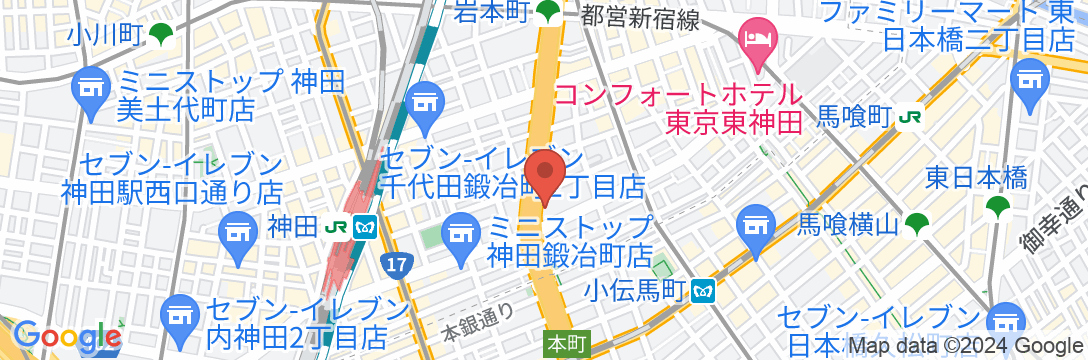 アパホテル〈神田駅東〉の地図