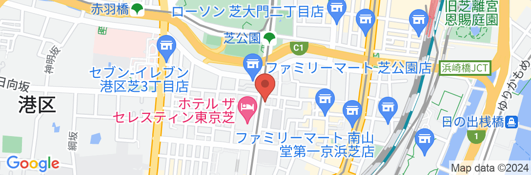 ローズステイ東京芝公園の地図