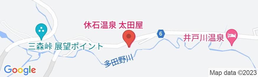 休石温泉 太田屋の地図