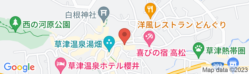 草津温泉 ての字屋の地図