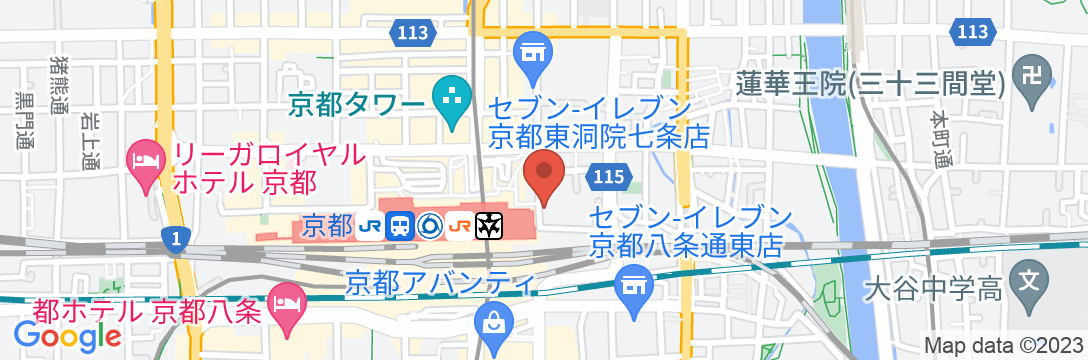 京都センチュリーホテルの地図