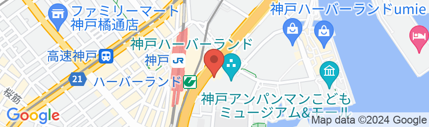 ホテルクラウンパレス神戸の地図