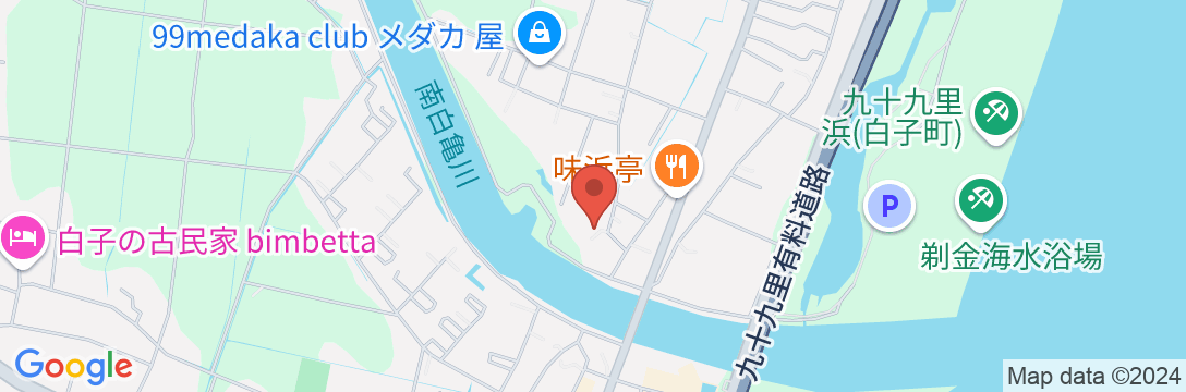 九十九里浜白子ユースホステルの地図