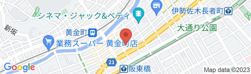 横浜サービスアパートメント伊勢佐木町新館の地図