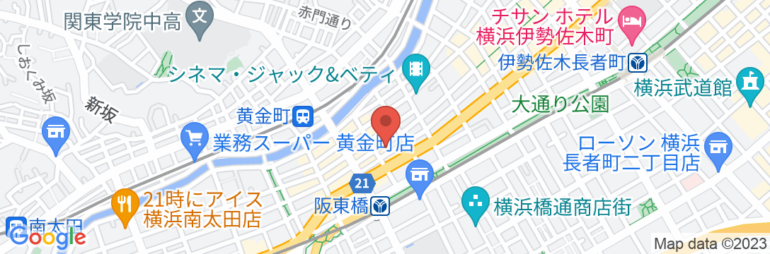 横浜サービスアパートメント伊勢佐木町新館の地図