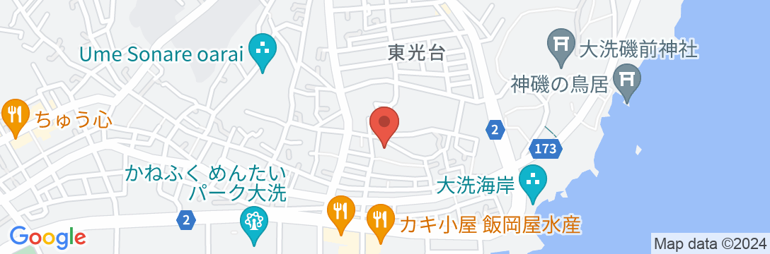 大洗 民宿旅館 白浜荘<茨城県>の地図