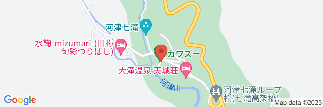 七滝温泉ホテルの地図