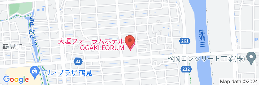 大垣フォーラムホテルの地図