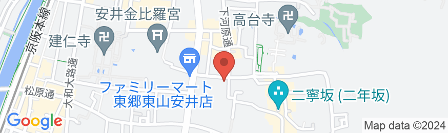 京小宿 八坂 ゆとねの地図