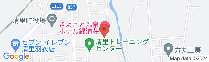 ホテル緑清荘の地図