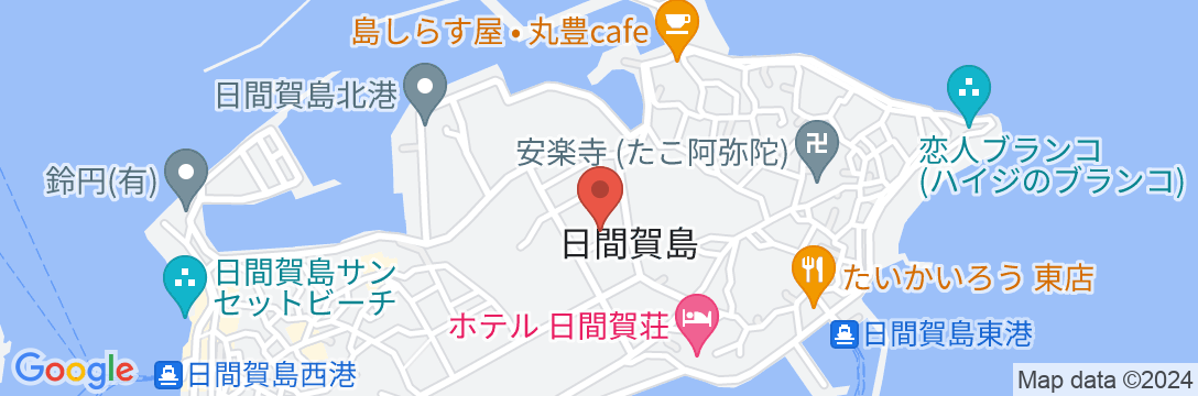 日間賀島 アイランドホテル浦島の地図