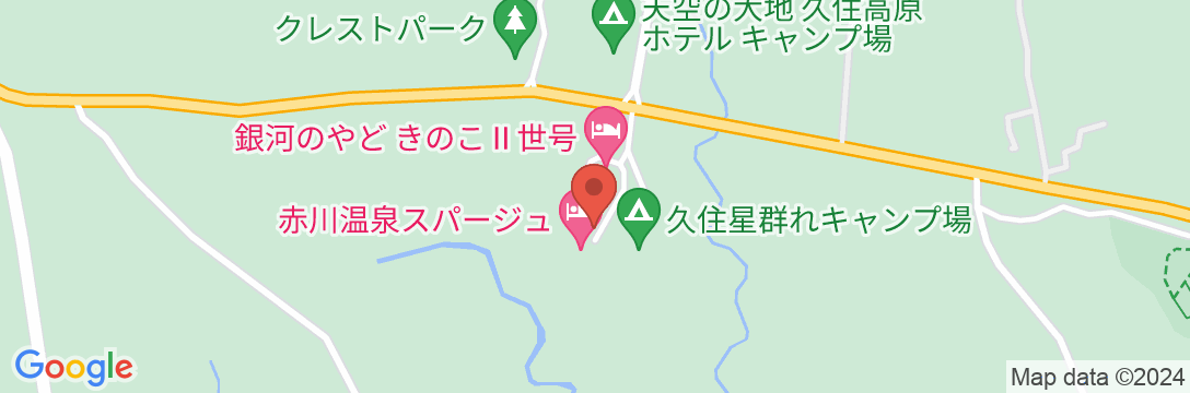 赤川温泉スパージュの地図