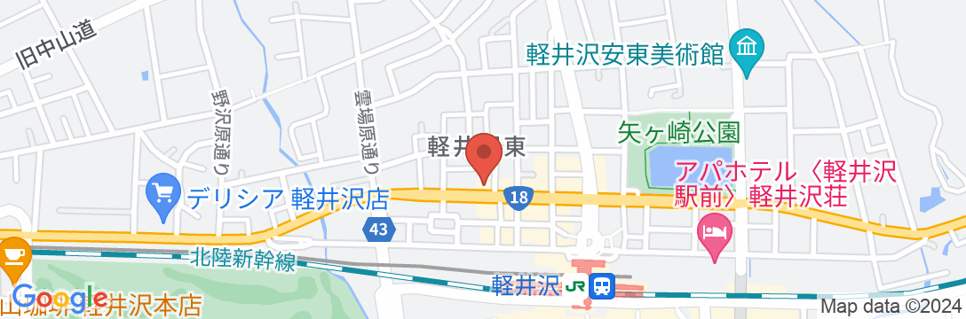 ホテルグランヴェール旧軽井沢の地図