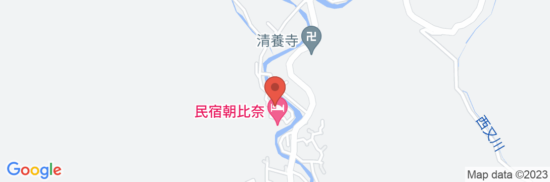 ファミリー民宿朝比奈の地図