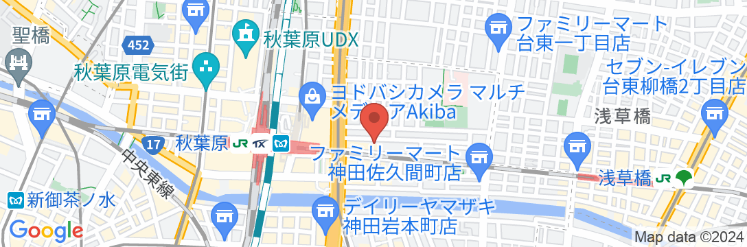アパホテル〈秋葉原駅前〉の地図