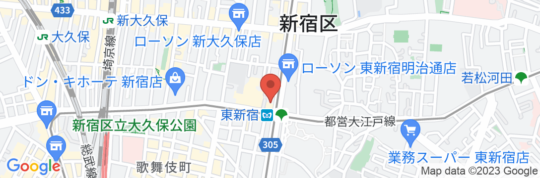 アパホテル〈東新宿駅前〉の地図