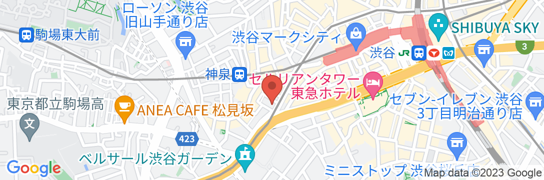 アパホテル〈渋谷道玄坂上〉の地図