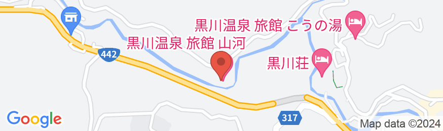 黒川温泉 旅館 山河の地図