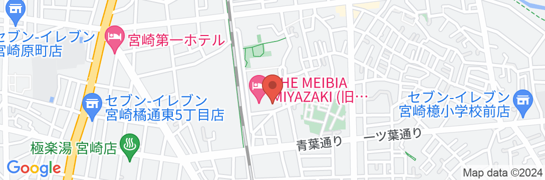 THE MEIBIA MIYAZAKI(旧ガーデンテラス宮崎ホテル&リゾート)の地図
