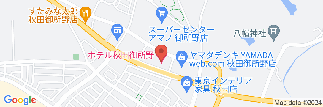 ホテル秋田御所野の地図