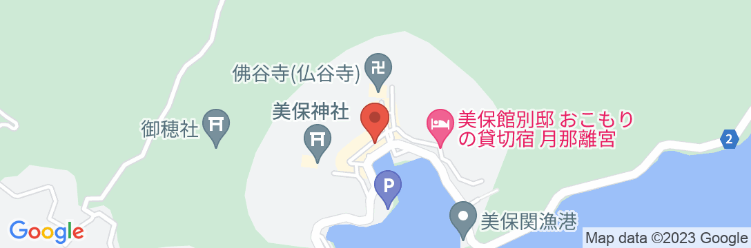 美保関温泉 旅館 美保館 国文化財の宿の地図
