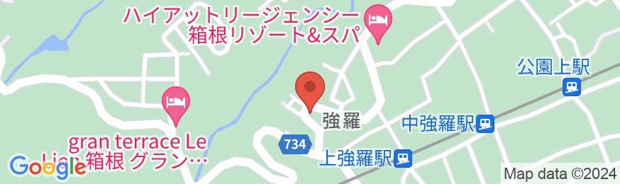 強羅温泉 強羅にごりの湯宿 のうのう箱根の地図