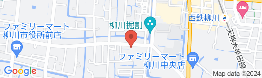 柳川 白柳荘の地図
