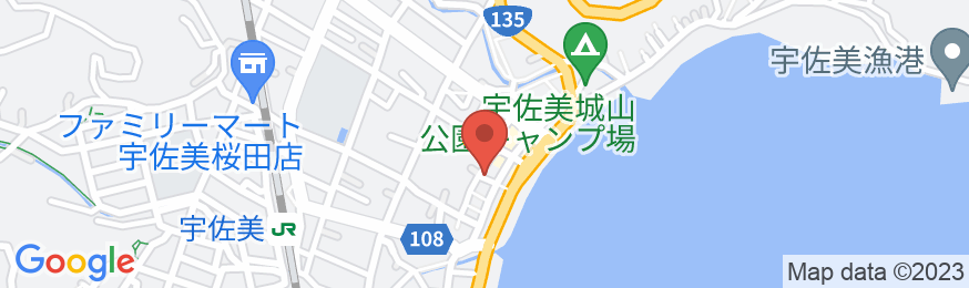 宇佐美温泉 ふぐ地魚料理の宿 大塚の地図