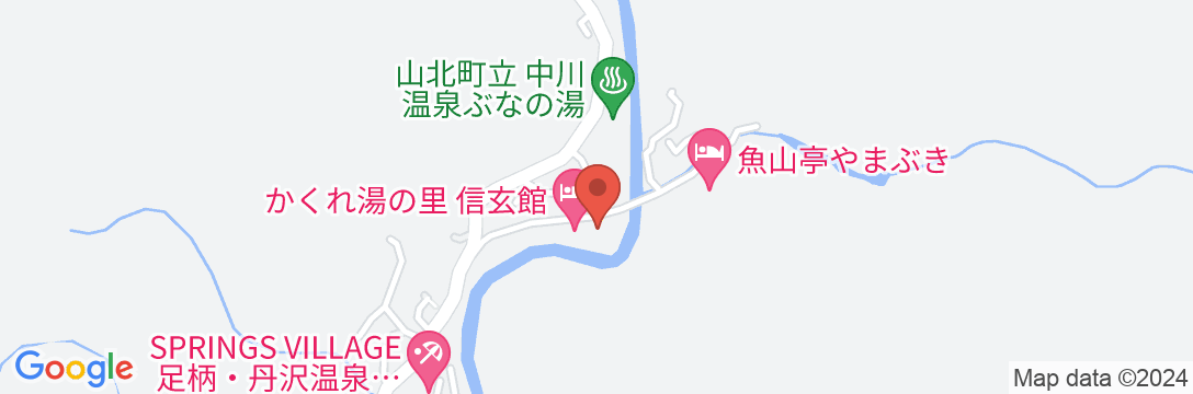 中川温泉 信玄館の地図
