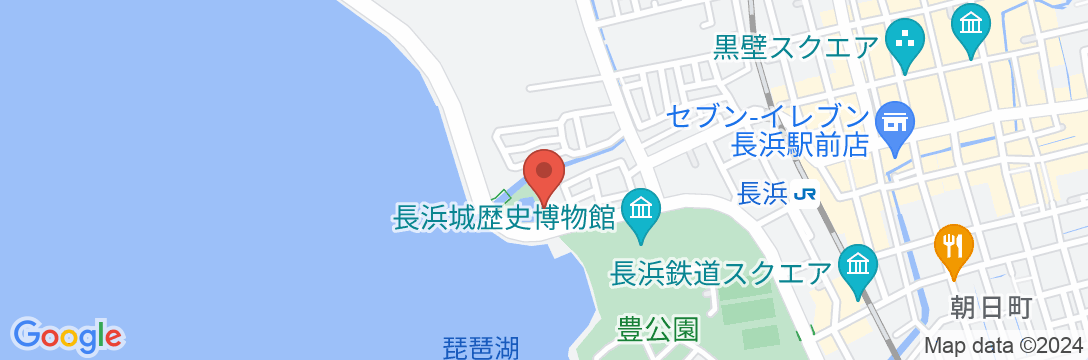 びわ湖畔 おいしい湯の宿 長浜太閤温泉 浜湖月の地図