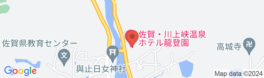 佐賀・川上峡温泉 ホテル龍登園の地図