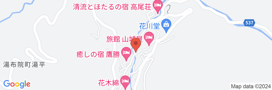 湯平温泉 右丸旅館の地図