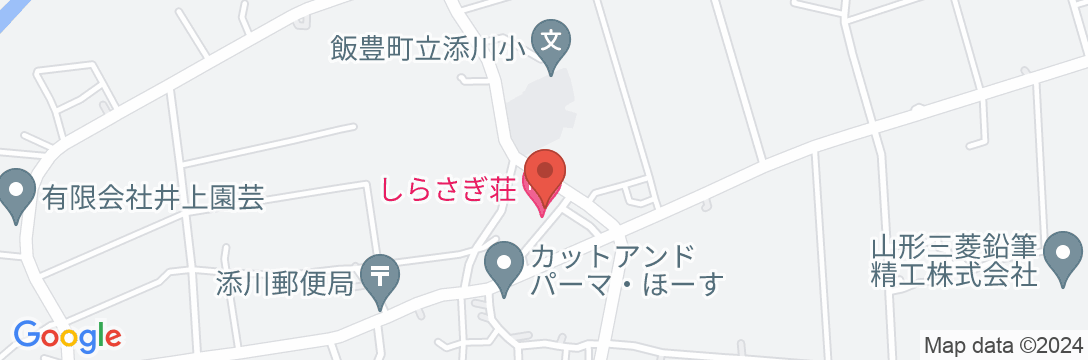 いいで添川温泉 しらさぎ荘の地図