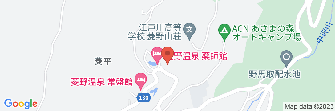 菱野温泉 上の湯 薬師館の地図