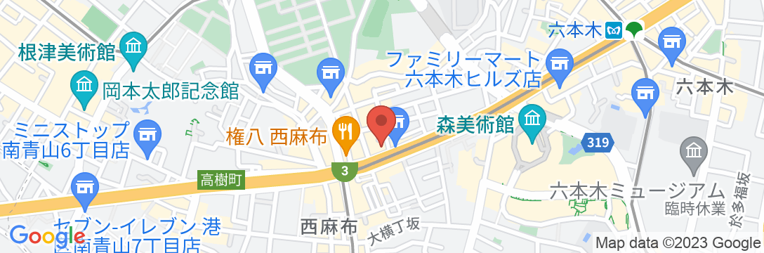 ROPPONGI HOTEL S(六本木 ホテル S)の地図