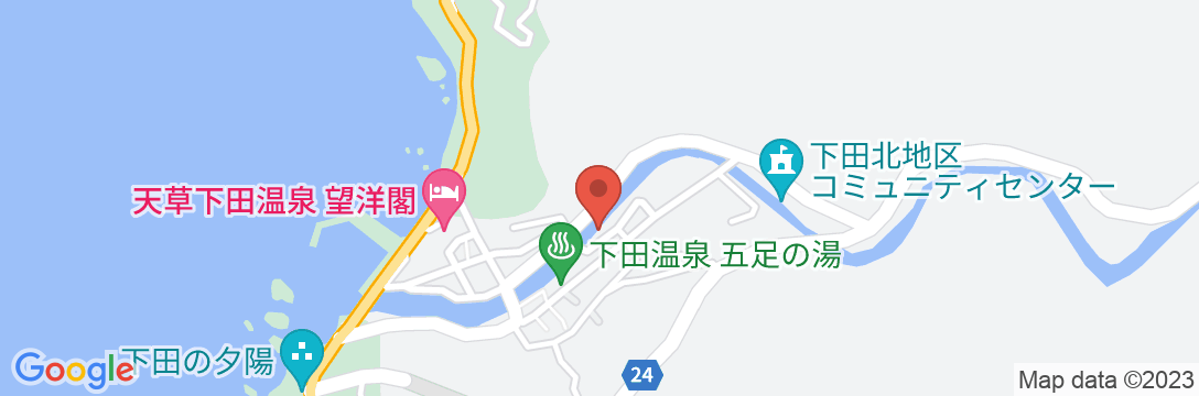 下田温泉 民宿 ふくまつの地図