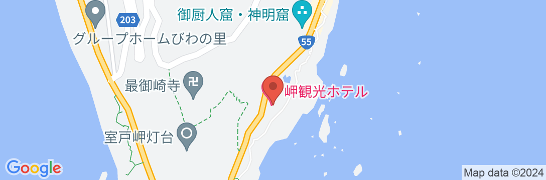 岬観光ホテルの地図