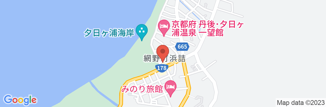 丹後半島 夕日ヶ浦温泉 新海荘の地図