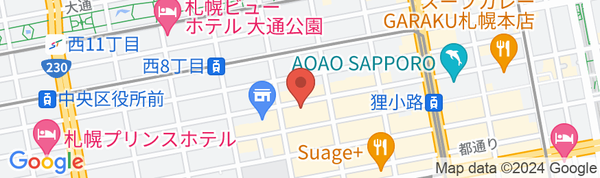ドーミーインPREMIUM札幌(ドーミーイン・御宿野乃 ホテルズグループ)の地図