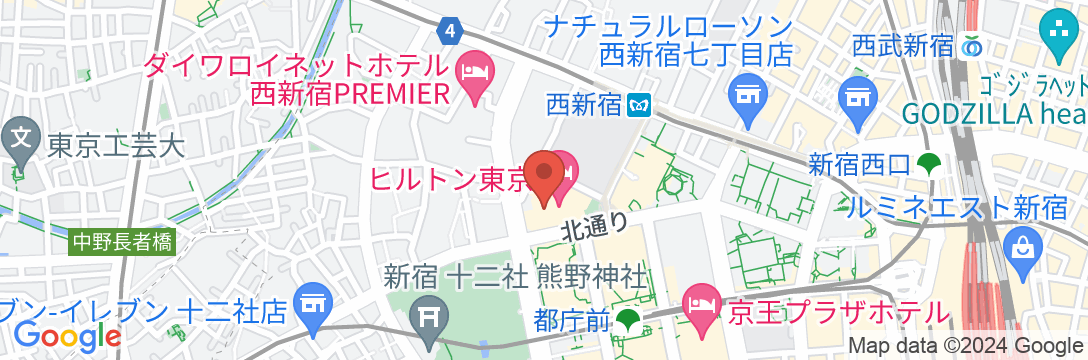 ヒルトン東京の地図