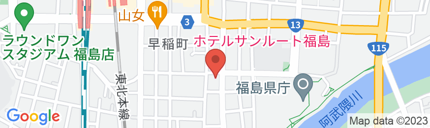 ホテルサンルート福島の地図
