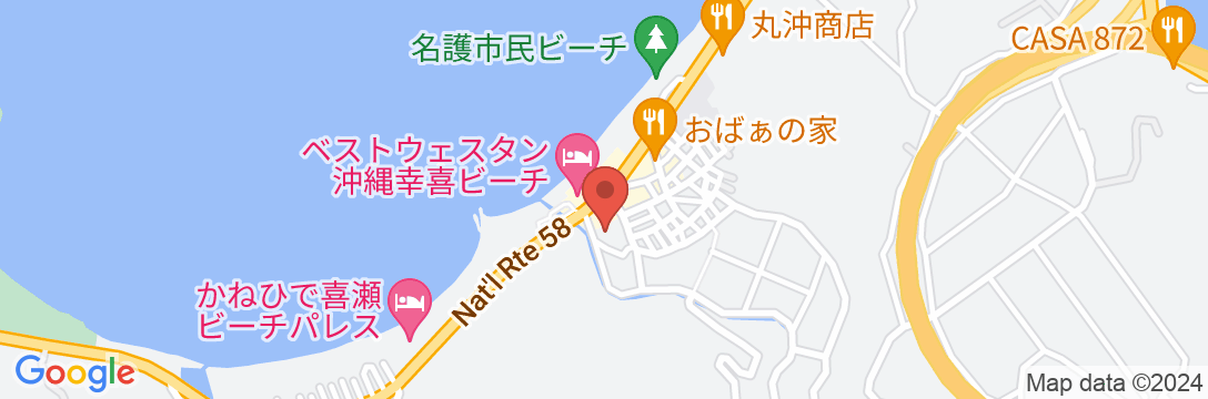 TWIN-LINE HOTEL YANBARU OKINAWA JAPANの地図
