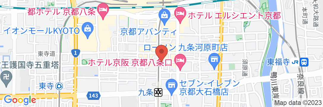 ホテル晴輝京都ステーションの地図
