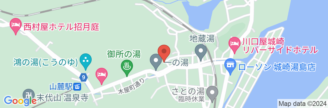 城崎温泉 月本屋旅館の地図