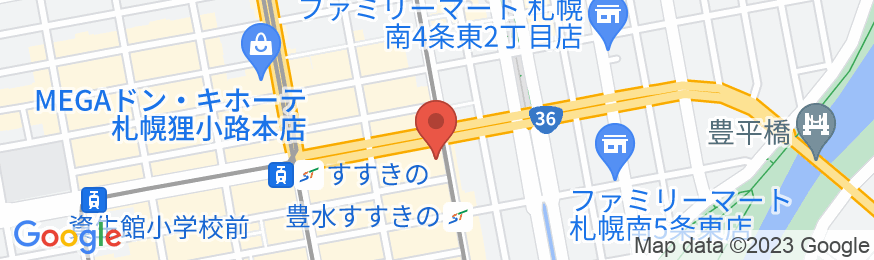 アパホテル〈札幌すすきの駅前〉の地図